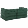Unité de canapé modulaire 2 pcs Vert 140 x 70 x 56 cm Tissu 631985631985