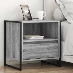 Table de chevet Gris Sonoma 50 x 39,5 x 50 cm Bois d'ingénierie 631987631987