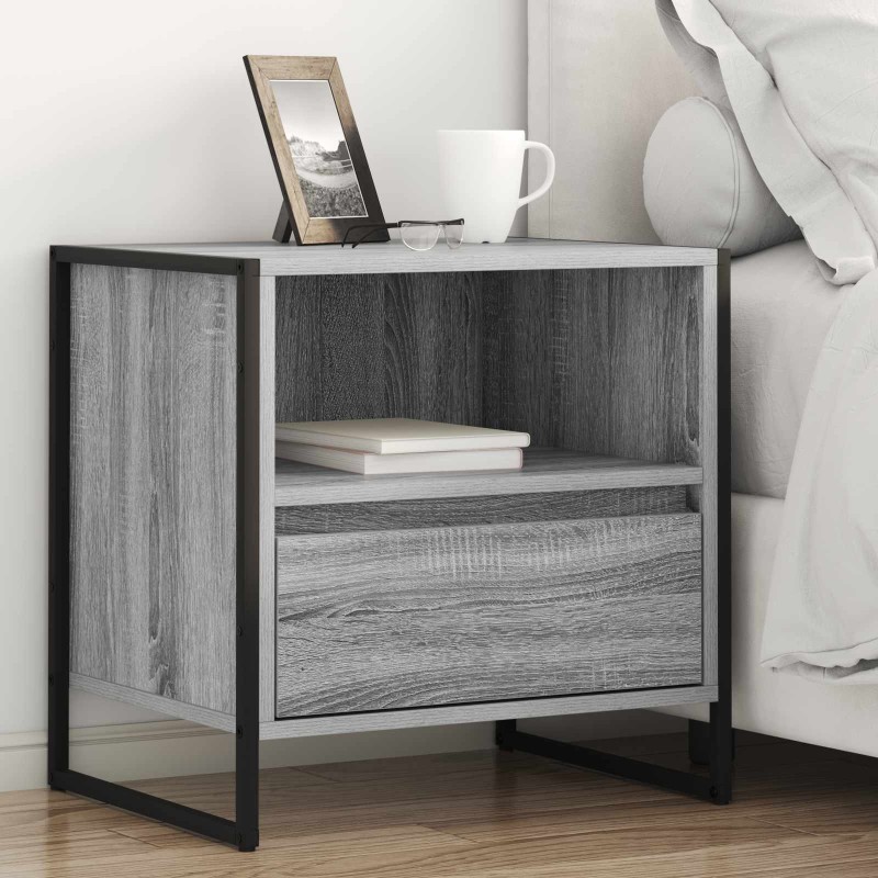 Table de chevet Gris Sonoma 50 x 39,5 x 50 cm Bois d'ingénierie 631987631987