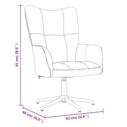 Chaise de relaxation avec tabouret Vert foncé Velours 631989631989