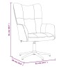 Chaise de relaxation avec tabouret Vert foncé Velours 631989631989