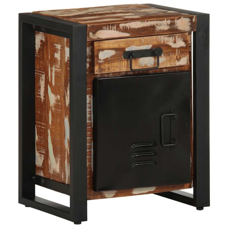 Table de chevet multicolore 40x30x50 cm bois de récupération 631991631991