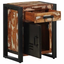 Table de chevet multicolore 40x30x50 cm bois de récupération 631991631991