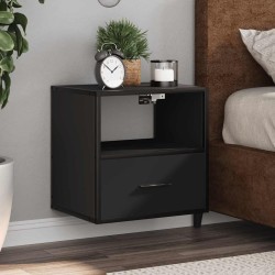 Table de chevet murale noir 40x31x39,5 cm 632004632004