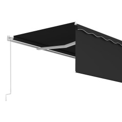 Auvent rétractable manuel avec store 5x3 m Anthracite 632005632005