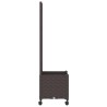 Bac de jardin avec treillis et roues Marron 40 x 40 x 146 cm PP 632006632006