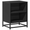 Table de chevet noir 40x31x50 cm bois d'ingénierie et métal 632008632008