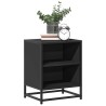 Table de chevet noir 40x31x50 cm bois d'ingénierie et métal 632008632008