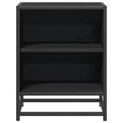 Table de chevet noir 40x31x50 cm bois d'ingénierie et métal 632008632008