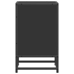Table de chevet noir 40x31x50 cm bois d'ingénierie et métal 632008632008