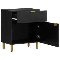 Table de chevet noir 50x33x60 cm bois d'ingénierie 632010632010