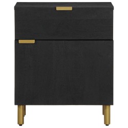 Table de chevet noir 50x33x60 cm bois d'ingénierie 632010632010
