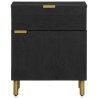 Table de chevet noir 50x33x60 cm bois d'ingénierie 632010632010