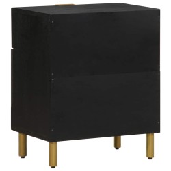 Table de chevet noir 50x33x60 cm bois d'ingénierie 632010632010
