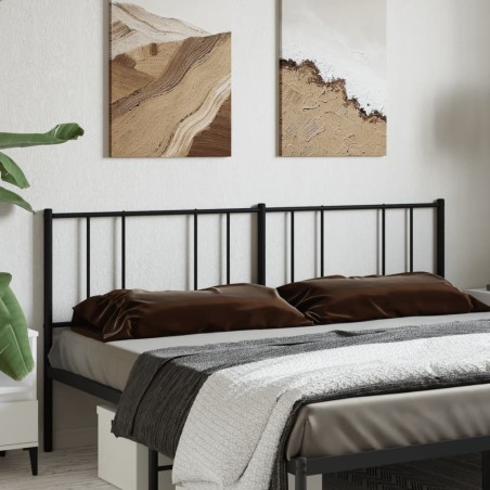  Tête de lit métal noir 200 cm 