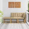 Unité de canapé sectionnel avec coussin 3 Pièce Blanc 632013632013