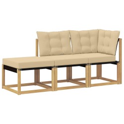 Unité de canapé sectionnel avec coussin 3 Pièce Blanc 632013632013