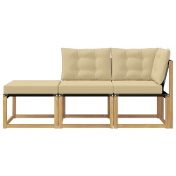 Unité de canapé sectionnel avec coussin 3 Pièce Blanc 632013632013