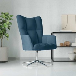Chaise de relaxation Bleu Velours 632014632014