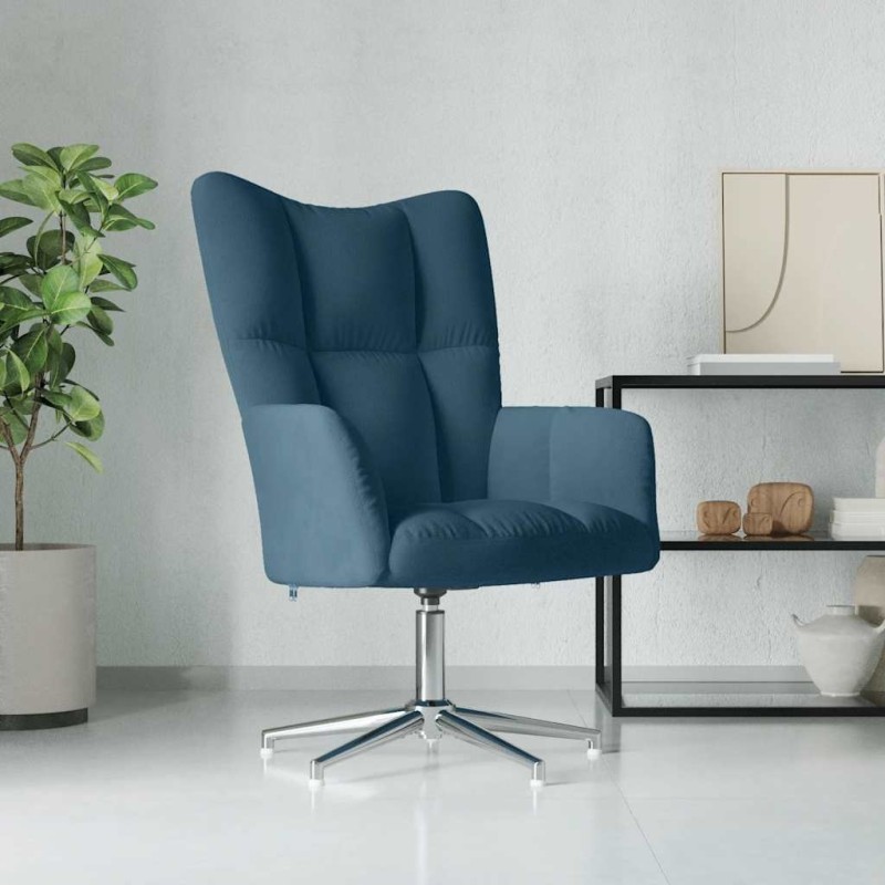 Chaise de relaxation Bleu Velours 632014632014