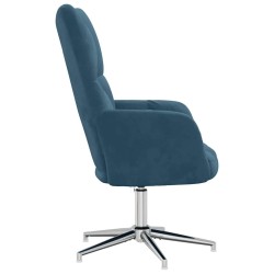 Chaise de relaxation Bleu Velours 632014632014