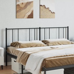  Tête de lit métal noir 200 cm 