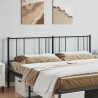  Tête de lit métal noir 200 cm 