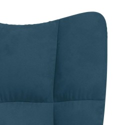Chaise de relaxation Bleu Velours 632014632014