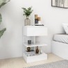 Tables de chevet 2 pcs Blanc brillant 40x35x65 cm 632016632016