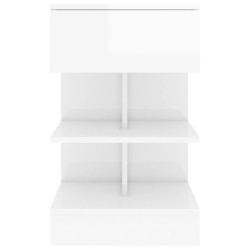 Tables de chevet 2 pcs Blanc brillant 40x35x65 cm 632016632016