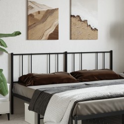  Tête de lit métal noir 200 cm 