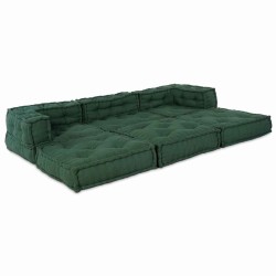 Unité de canapé modulaire 3 pcs Vert Tissu 632019632019