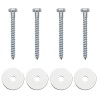 Ancre de terre 4 pcs Argenté Ø10 x 60 cm Métal galvanisé 632022632022
