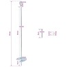 Ancre de terre 4 pcs Argenté Ø10 x 60 cm Métal galvanisé 632022632022