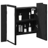 Amoire de salle de bain avec miroir Chêne noir 60 x 12 x 45 cm 632023632023
