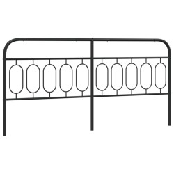  Tête de lit métal noir 200 cm 