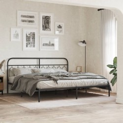  Tête de lit métal noir 200 cm 