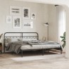  Tête de lit métal noir 200 cm 