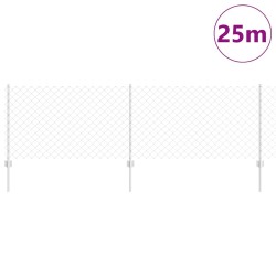 Clôture grillagée avec poteau 25 x 0,8 m Acier galvanisé Maille 632035632035