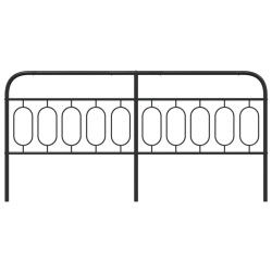  Tête de lit métal noir 200 cm 