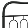  Tête de lit métal noir 200 cm 