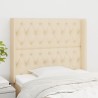 Tête de lit avec oreilles Crème 103x16x118/128 cm Tissu 632039632039