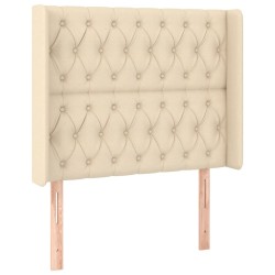 Tête de lit avec oreilles Crème 103x16x118/128 cm Tissu 632039632039