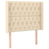 Tête de lit avec oreilles Crème 103x16x118/128 cm Tissu 632039632039