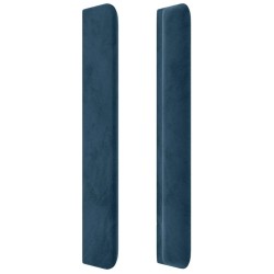 Tête de lit avec oreilles Bleu foncé 203x16x118/128 cm Velours 632044632044