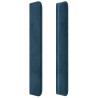 Tête de lit avec oreilles Bleu foncé 203x16x118/128 cm Velours 632044632044