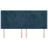 Tête de lit avec oreilles Bleu foncé 203x16x118/128 cm Velours 632046632046