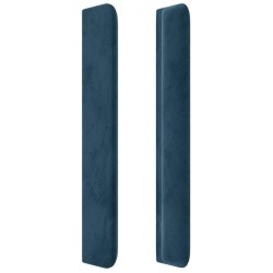 Tête de lit avec oreilles Bleu foncé 203x16x118/128 cm Velours 632046632046