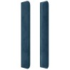 Tête de lit avec oreilles Bleu foncé 203x16x118/128 cm Velours 632046632046