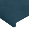 Tête de lit avec oreilles Bleu foncé 203x16x118/128 cm Velours 632046632046
